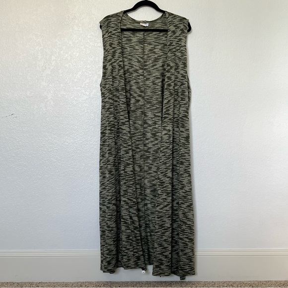2/$30 LuLaRoe Long Length Open Cardigan Kimono Green SZ XL - Picture 11 of 12